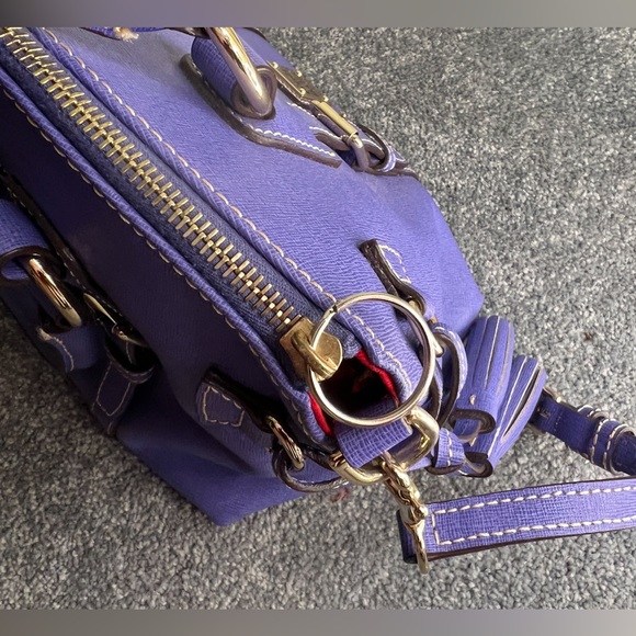 Dooney & Bourke Bags Dooney And Bourke Saffiano Leather Domed Satchel In Lavender Poshmark